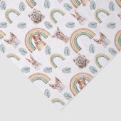 Papier Mousseline Végétation boisée | Animaux forestiers et arcs-en- (Détail)