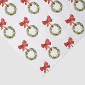 Papier Mousseline Végétation de Noël rustique Wreath Red Bow (Détail)