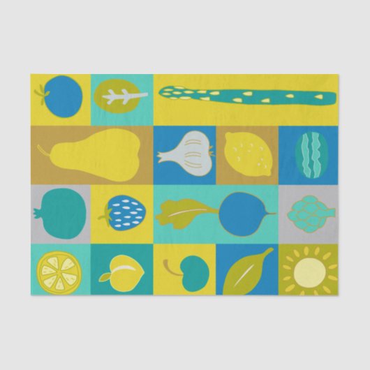 Papier Mousseline Veggie Blocks I (Recto)