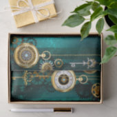 Papier Mousseline Veille bijoux Steampunk sur un Arrière - plan vert (Cadeau)