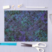 Papier Mousseline veines cybernétiques, en bleu et vert : (Artisanat)