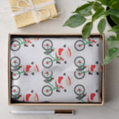 Papier Mousseline Vélo de Noël Cycliste (Cadeau)