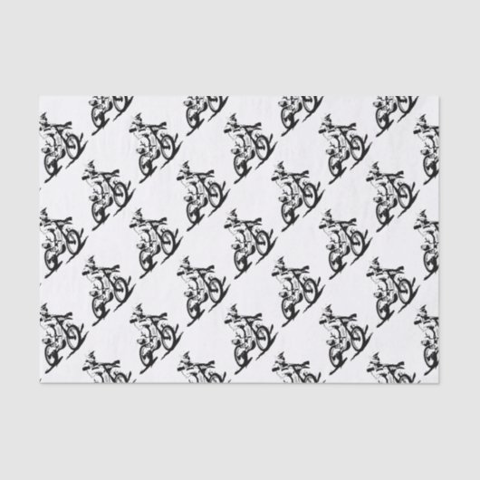 Papier Mousseline Vélo et cavalier simples de Motorcross (Recto)