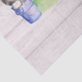 Papier Mousseline Vélo, Fleurs et Yorkie doux (Détail)