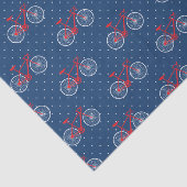 Papier Mousseline Vélo rouge et blanc (Détail)