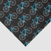 Papier Mousseline Vélo Turquoise sur Noir (Détail)