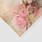 Papier Mousseline Vélo vintage Floral Design, Rétro (Détail)