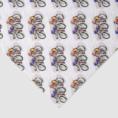 Papier Mousseline Vélos (Détail)
