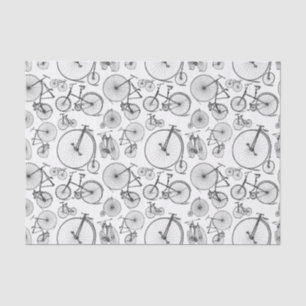 Papier Mousseline Vélos et vélos d'époque COULEUR PERSONNALISÉE Moti