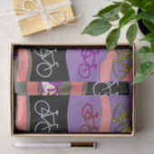 Papier Mousseline Vélos multicolores (Cadeau)