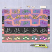 Papier Mousseline Vélos multicolores (Artisanat)