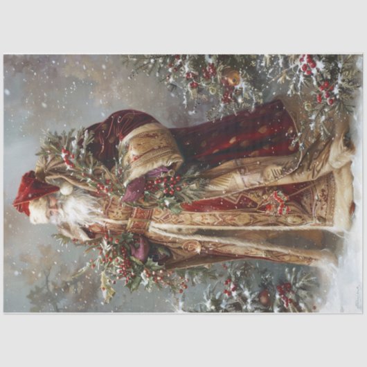 Papier Mousseline Velvet Père Noël (Recto)