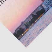 Papier Mousseline Venise, Italie Coucher de soleil rose (Détail)