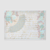 Papier Mousseline Ventilateur en papier victorien Turquoise Rose pap (Recto)