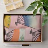 Papier Mousseline Ventilateurs japonais d'antiquité - Papier Tissu p (Cadeau)