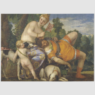Papier Mousseline Vénus et Adonis (par Paolo Veronese)