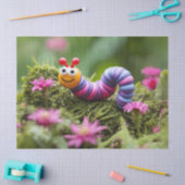Papier Mousseline Ver inchworm adorable (Artisanat)