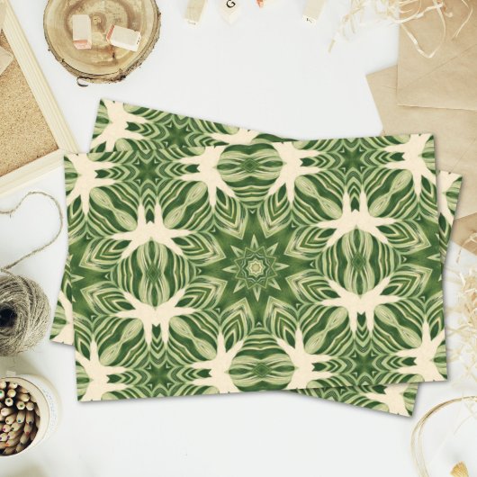 Papier Mousseline verdure abstraite botanique palmier tropical feuil