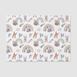 Papier Mousseline Verdure de la forêt Animaux de la forêt et arcs-