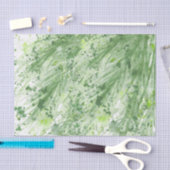 Papier Mousseline Verdure de Sage art de l'aquarelle abstraite (Artisanat)