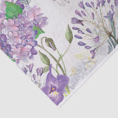 Papier Mousseline Verdure pourpre d'hortensias de violettes (Détail)