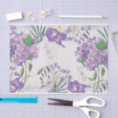 Papier Mousseline Verdure pourpre d'hortensias de violettes (Artisanat)