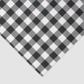 Papier Mousseline Vérifications de buffle noir et blanc modernes (Détail)