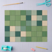 Papier Mousseline Vérifié Vert (Artisanat)