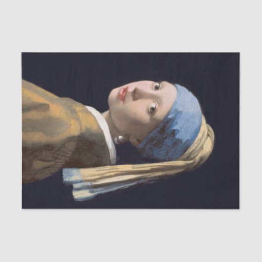 Papier Mousseline Vermeer Girl avec oreille perle (Recto)