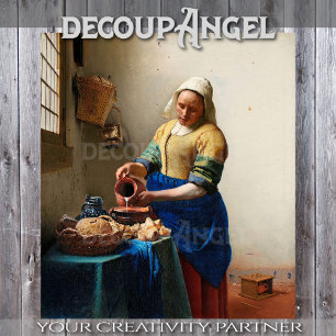 Papier Mousseline Vermeer - La page de découpage Milkmaid