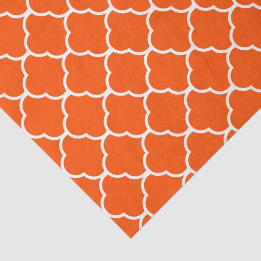 Papier Mousseline Vermillion Elegant Design Marocain (Détail)