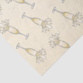 Papier Mousseline Verre Champagne de Nouvel An (Détail)