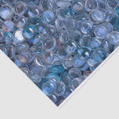 Papier Mousseline Verre clair et bleu teinté Marbres dans l'eau (Détail)