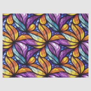 Papier Mousseline Verre coloré floral : Conception colorée