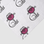 Papier Mousseline Verre de chat et de vin (Détail)