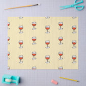 Papier Mousseline Verre de vin sur orange (Artisanat)