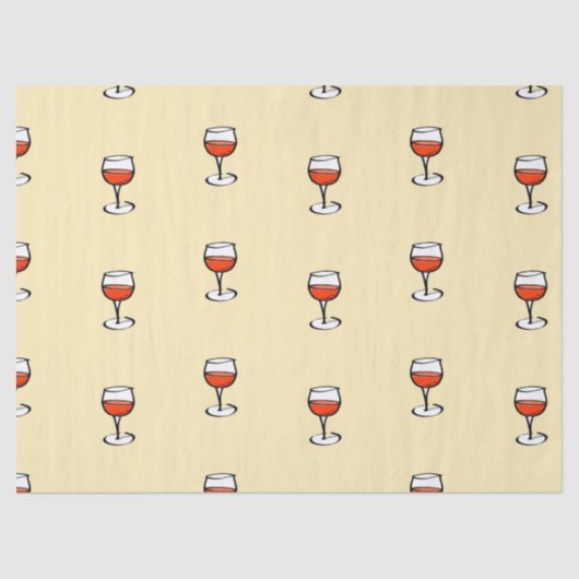 Papier Mousseline Verre de vin sur orange (Recto)