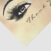 Papier Mousseline Verre Faux Or Lashes Métallurgique Merci Yeux (Détail)
