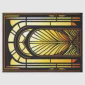 Papier Mousseline Verre Jaune Orange Illustration Grande (Recto)