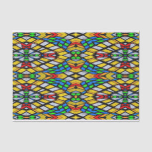Papier Mousseline Verre jaune, rouge et bleu
