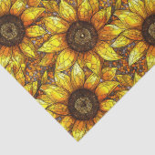 Papier Mousseline Verre tendu de tournesol (Détail)