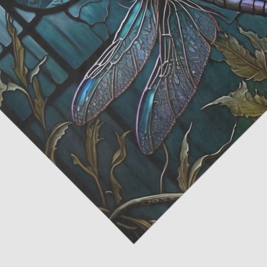 Papier Mousseline Verre tendu Dragonfly Douche rideau (Détail)