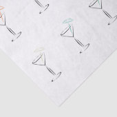 Papier Mousseline Verres à la mode frais de Martini (Détail)