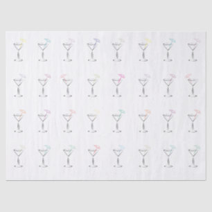 Papier Mousseline Verres à la mode frais de Martini
