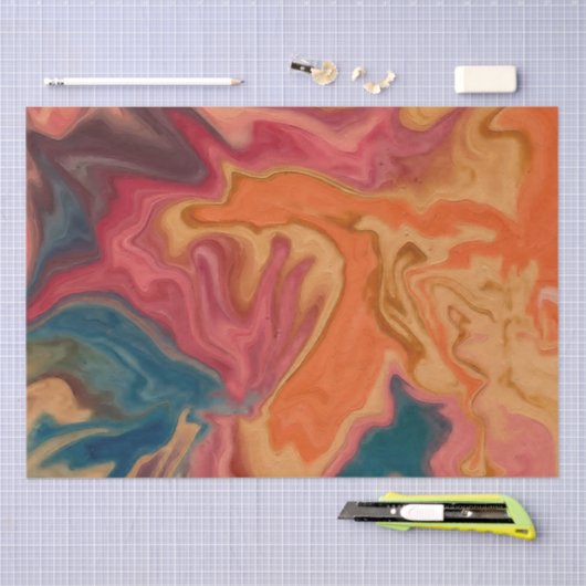 Papier Mousseline Verres d'aquarelle coucher de soleil (Artisanat)