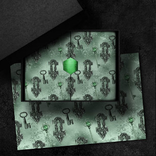 Papier Mousseline Verrouillage en vapeur et vert clé Découpage Vin