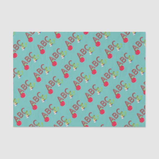 Papier Mousseline Vers de livre ABC (Recto)