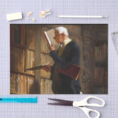 Papier Mousseline Vers de livre Carl Spitzweg Art (Artisanat)