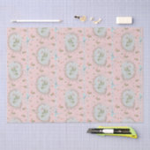 Papier Mousseline Versailles Strawberrys & Ribbons Rose (Artisanat)