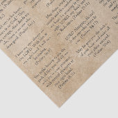 Papier Mousseline Versets de Psaume pour Journaux (Détail)